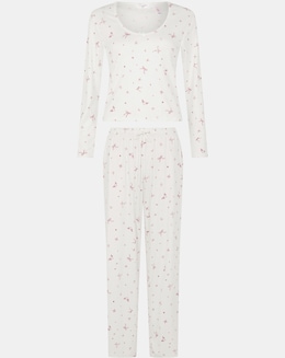 Accessorize Printed Pointelle Long Pyjama Set