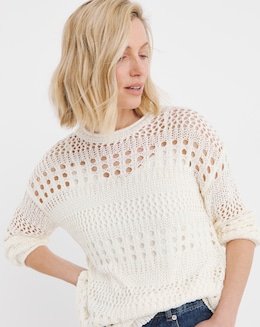 CROCHET LONG SLEEVE JUMPER - Image