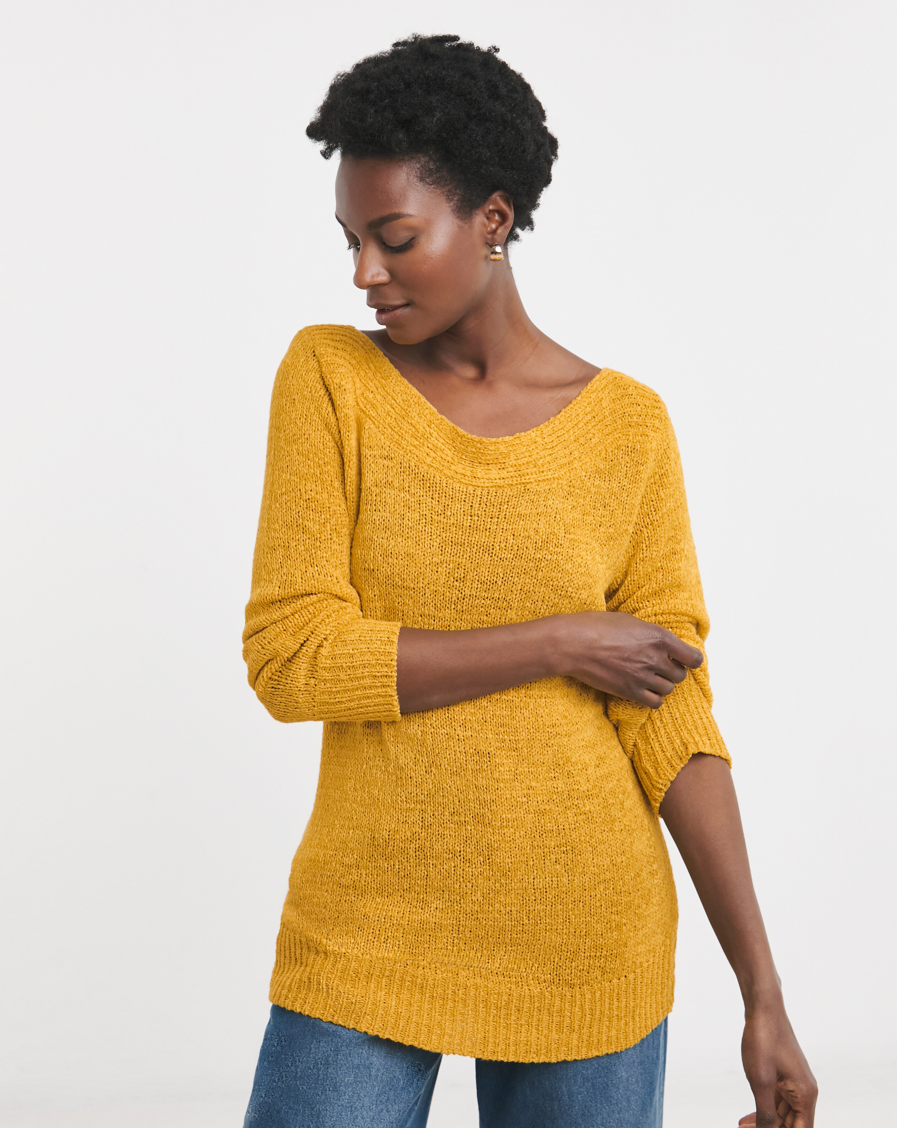 womens yellow tunic tops