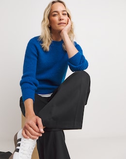 Open Stitch Crew Neck Jumper - Image