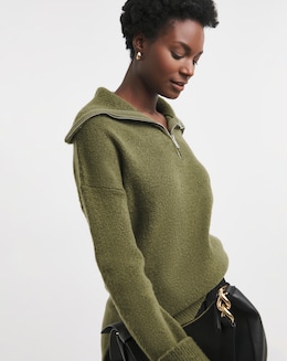 Zip Detail Stepped Hem Tunic - Image