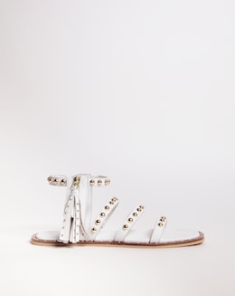 Leather Sandal with Tassle Detail E Fit - Image