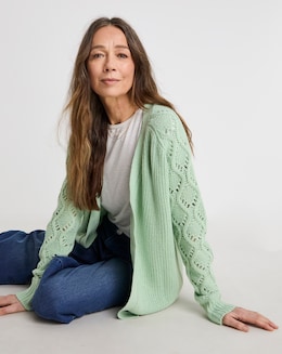 EDGE TO EDGE STITCH SLEEVE CARDIGAN - Image