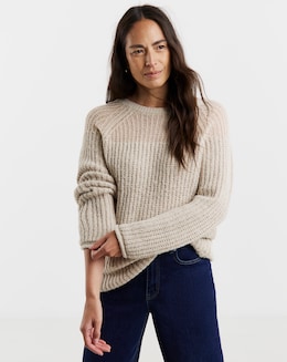 Semi Sheer Slash Neck Jumper - Image