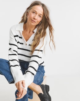 Stripe Collar Jumper - Image