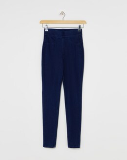 Indigo Stretch Jersey Denim Jeggings