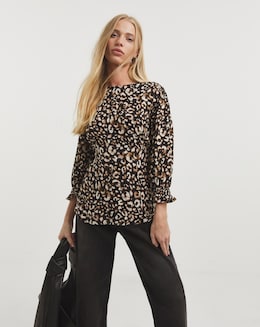 Animal Print Tea Top - Image