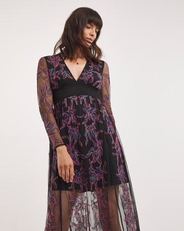 French Connection Embroidered Maxi Dress
