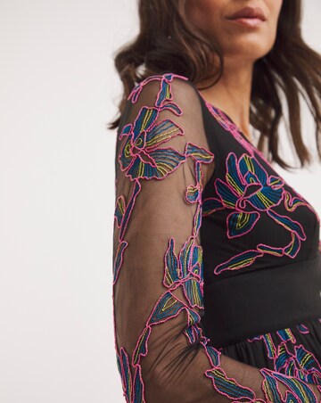 French Connection Embroidered Maxi Dress