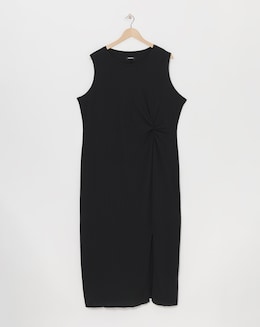Simply Be Black Jersey Twist Front Maxi Dress