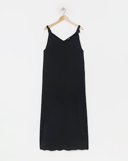 Simply Be Charcoal Grey Premium Jersey Knot Detail Maxi Dress