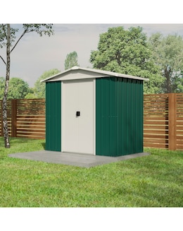 Yardmaster 6x5 Apex Metal Shed - Green - Image