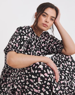 Simply Be Printed Supersoft Midi Dress - Image