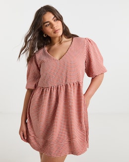 Gingham Smock Dress - Image