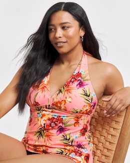 Mix And Match Halterneck Tankini Top - Image