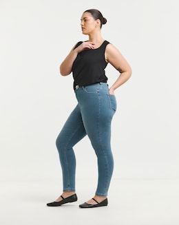 Mid Blue Skinny Jeans - Image