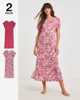 Julipa Floral Value 2 Pack Maxi Nighties - Image