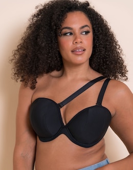 Curvy Kate Superhero Multiway Padded Plunge Wired Bra Black