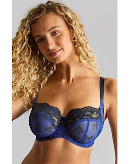 Panache Nina Balcony Wired Bra Blue Bows