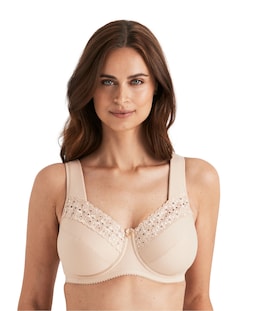 Miss Mary of Sweden Broderie Anglaise Wired Bra Beige