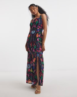 Hope & Ivy Lucia Front Split Maxi Dress - Image