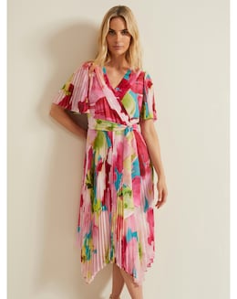 Phase Eight Kendal Floral Pleat Midi Dress