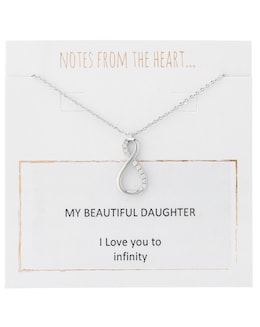 Notes from the Heart My Beautiful Daughter Infinity Necklet
