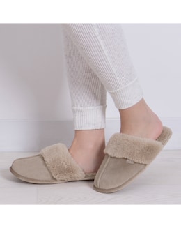 Totes Ladies Velour Mule Slippers