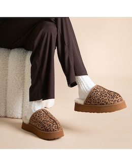 Just Sheepskin Ladies Mabel Sheepskin Platform Mule Slipper