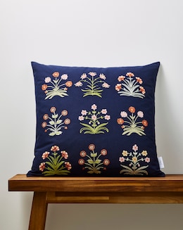 Eden Embroidered Floral Cushion - Image