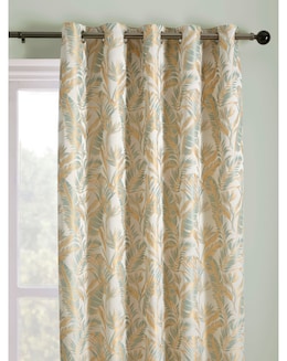 Paradise Palm Jacquard Eyelet Curtain - Image