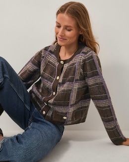 Monsoon Carmen Check Cardigan