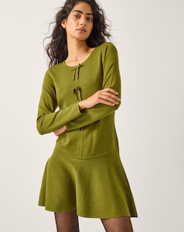 Monsoon Bayle Bow Knit Mini Dress - Image