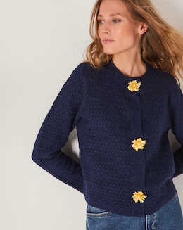 Monsoon Brianne Floral Button Cardigan