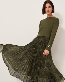 Monsoon Synthia Snakeskin Midi Dress - Image