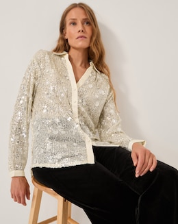 Monsoon Seema Sequin Shirt - Image