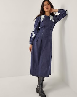 Monsoon Eileen Denim Midi Dress