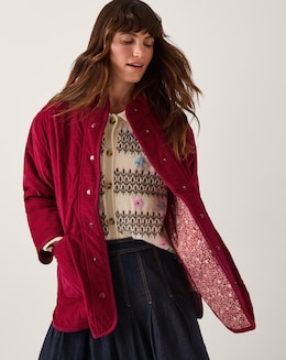 Monsoon Mandy Corduroy Quilted Jacket