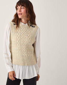 Monsoon Carly Cable Knit Vest