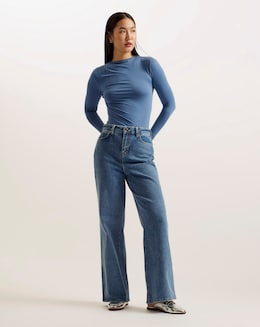 Ted Baker Wide Leg Denim Jeans - Image