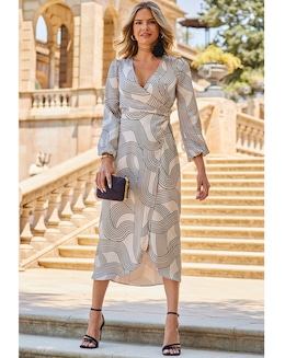 Sosandar Wrap Dress - Image