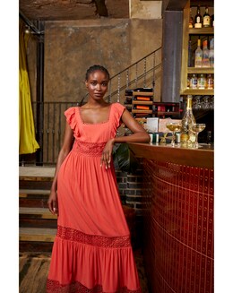 FatFace Hibiscus Lace Maxi Dress