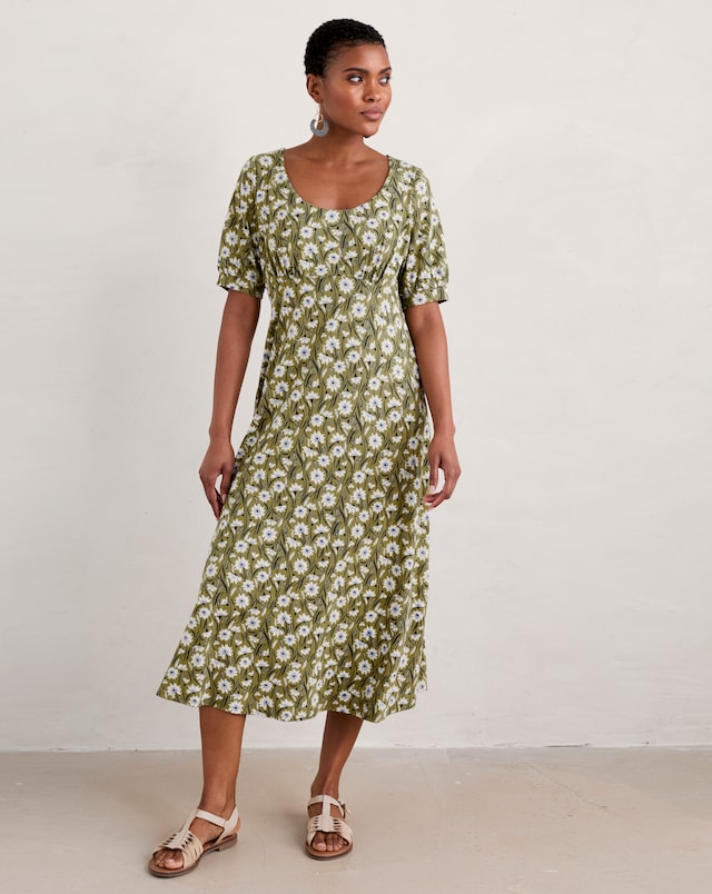 Seasalt Cornwall Line Strokes Dress Woodland | JD Williams