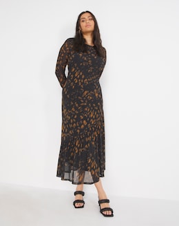 Joanna Hope Asymmetric Mesh Maxi Dress - Image