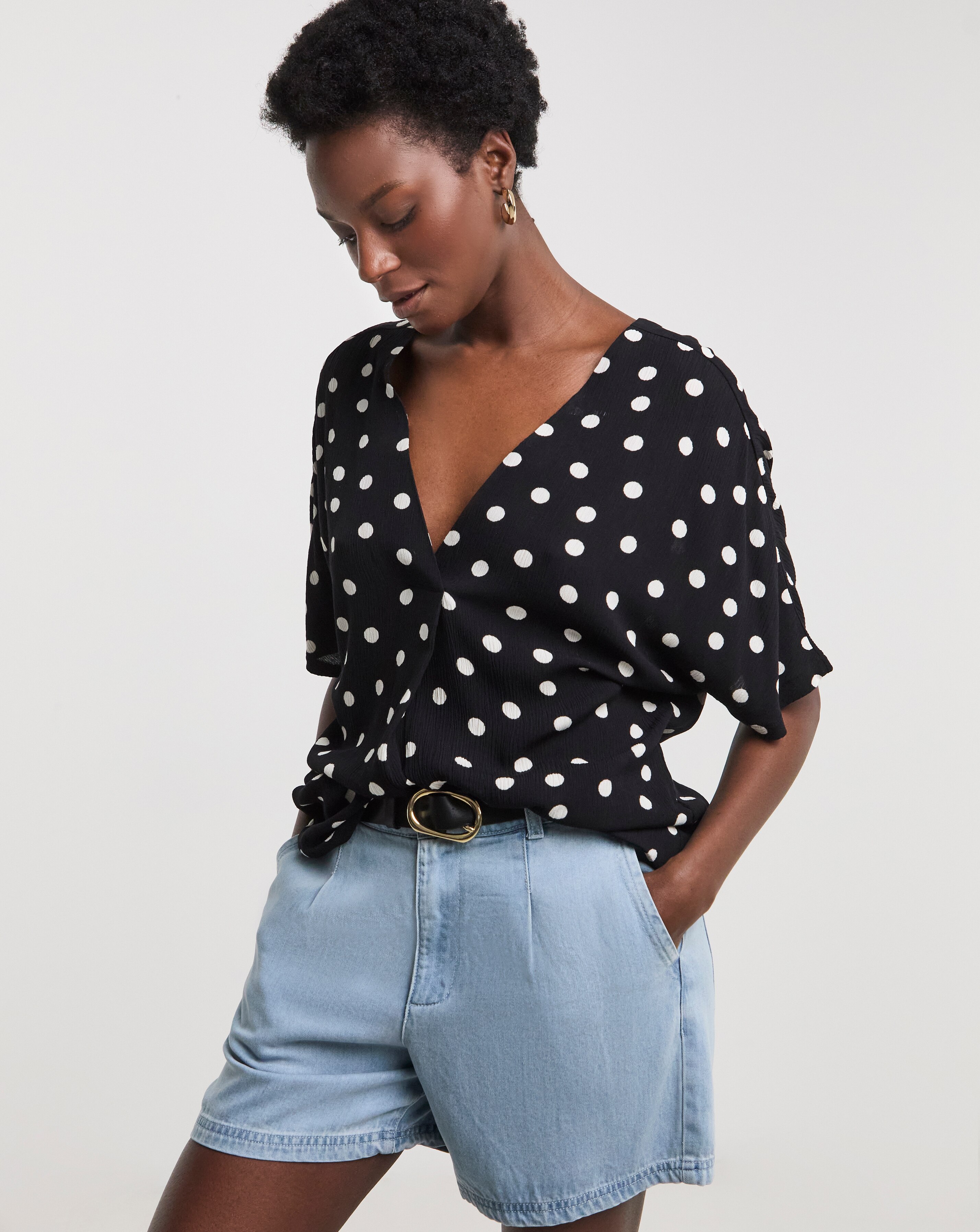 polka dotted blouses