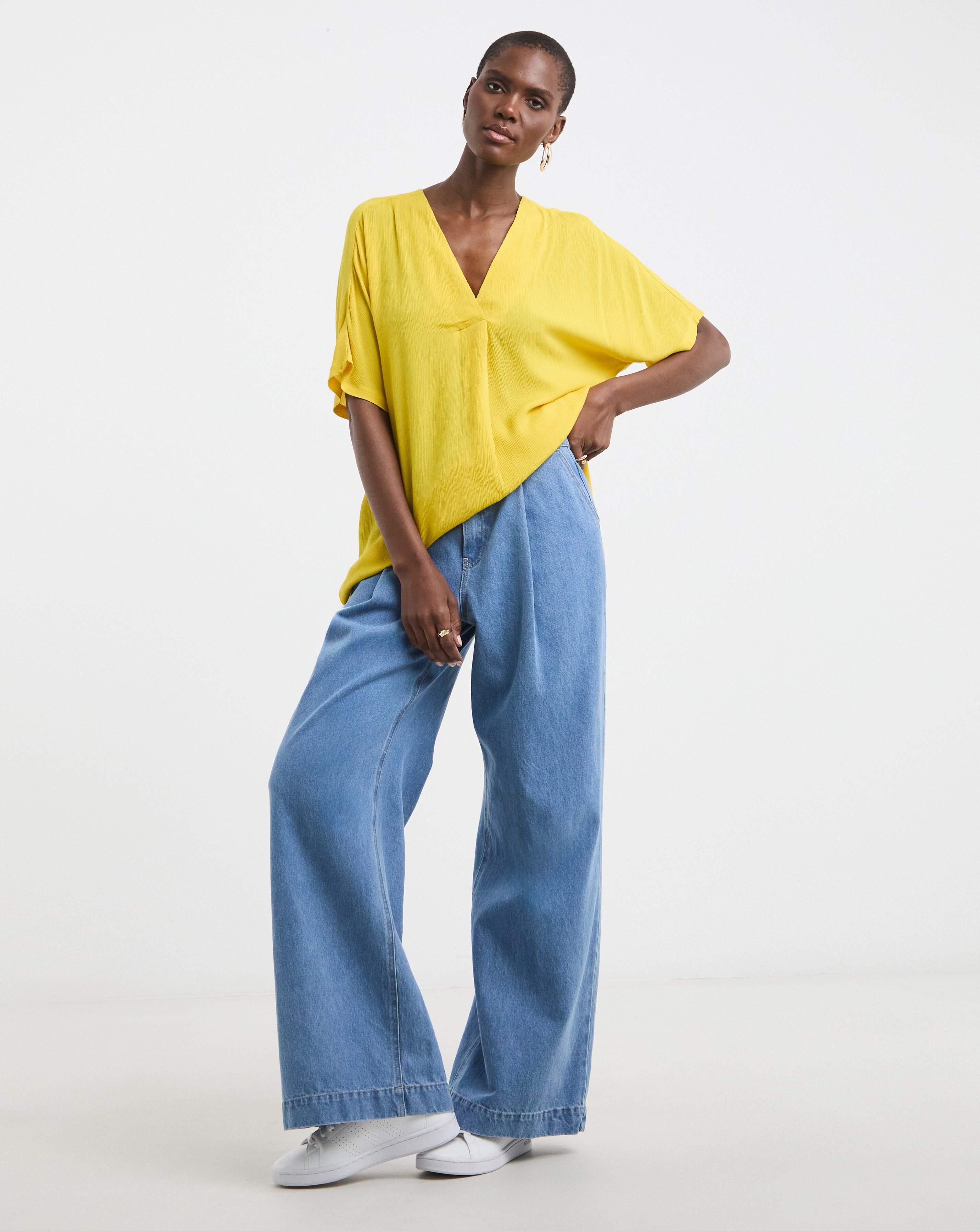 ladies yellow blouses uk