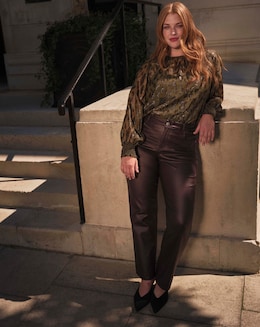 Lurex Jacquard Raglan Blouse - Image