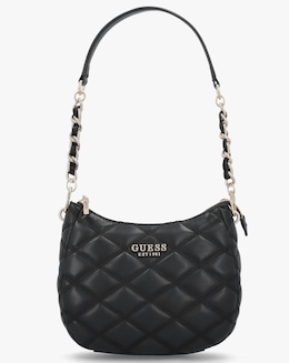 Guess Tamsin Quilted Black Top Zip Shoulder Bag