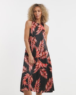 Satin Racer Cut Cami Midi Dress - Image