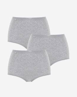 Sloggi 3Pk Basic Maxi Knicker Grey Mix - Image